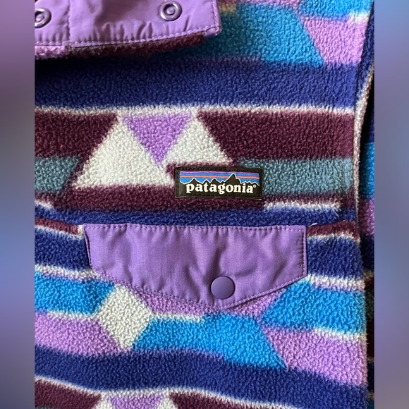 Patagonia Synchilla Women’s XS Snap-T Fleece Pullover in Tango Aztec Purple - Picture 4 of 12